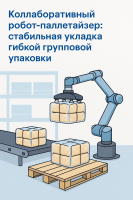Автоматизация паллетизации блоков в термоусадочной упаковке: внедрение робота
